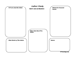 Author Study Worksheet