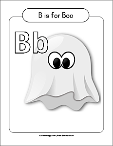 Ghost Boo Coloring Page