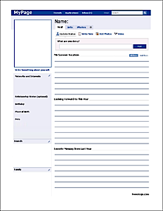 Facebook Worksheet Template