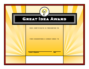 Great Idea Award
