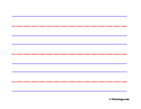 Blank Horizontal Handwriting Sheet