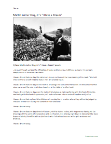 i have a dream speech summary