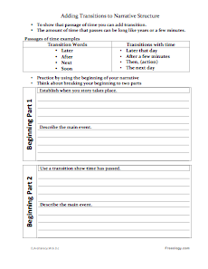 Narrative Writing Sequence 2