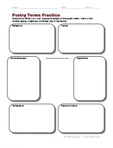 New Blog 1: Poetry Worksheets