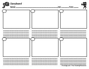 Storyboard With Six Boxes Freeology