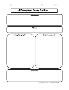 4 Paragraph Essay Graphic Organizer - Freeology