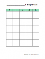 Big Blank Bingo Card - Freeology