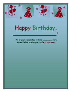 birthday card