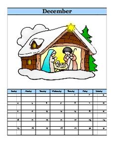 December Word Calendar