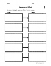 Cause And Effect Flow Chart Template