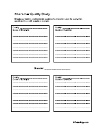 Character Qualities Quote Practice Form - Freeology