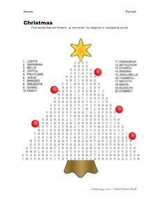 Christmas Word Search