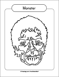 Six Scary Halloween Coloring Pages - Freeology