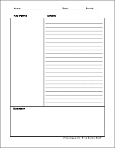 blank cornell notes