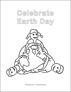 Celebrate Earth Day Coloring Page