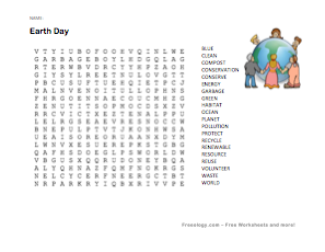 earth day word scramble