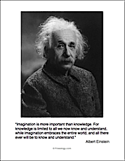 imagination is more important than knowledge poster