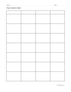 blank 4 column chart