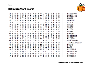 Thanksgiving Word Search - Freeology