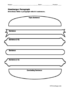 paragraph frames for writing