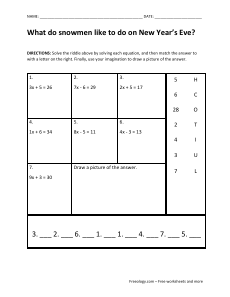 new year s math riddle worksheet freeology
