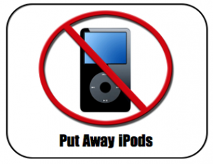no ipods classroom sign