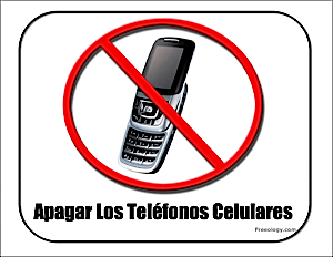 No Cell Phones Spanish