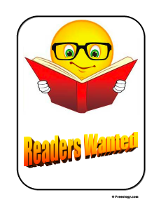 Readers Wanted Sign