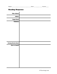 Reading Response Form