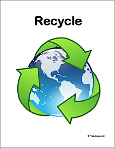 Recycling Symbol Classroom Sign