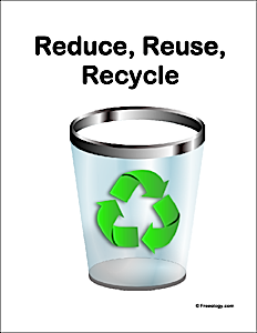 Reduce Reuse Recycle Classroom Sign