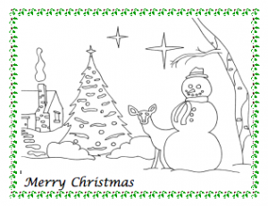 snowman coloring page