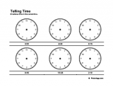 Blank Telling Time Practice Worksheet - Freeology