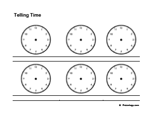 Free Printable Clock Template from freeology.com