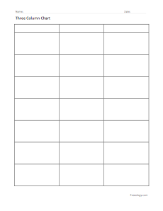 3 column chart template